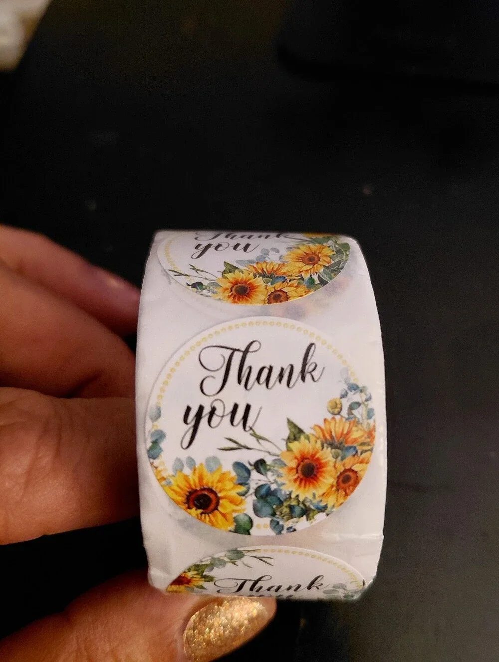 550ct. 50ct. Sunflower 'Thank You' Cards, 500ct. Stickers, 3 Random Polymailers